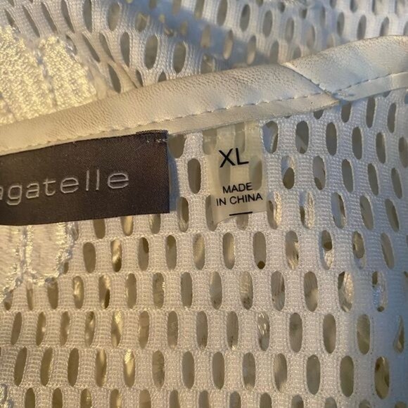 Bagatelle Palm Tree Vest Cover Up Longline Size XL Beach Coastal - Picture 7 of 10